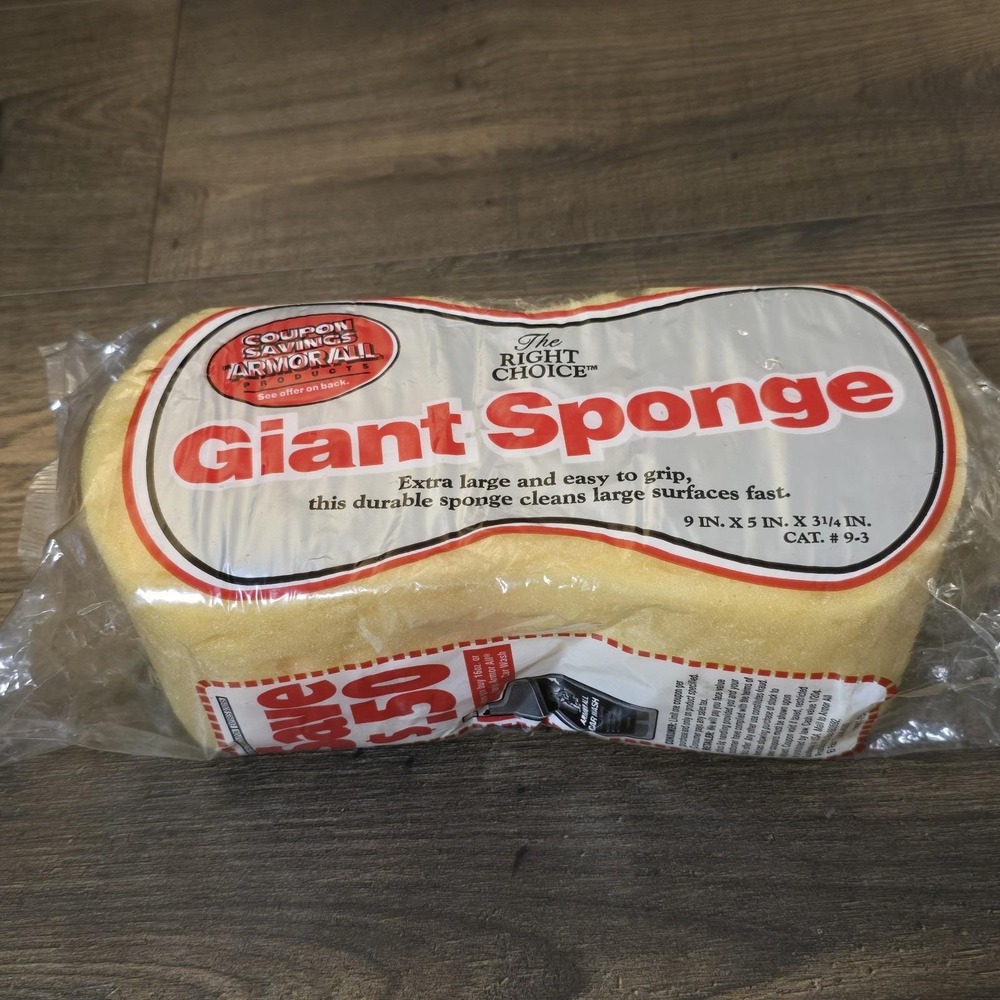Clean-Rite Giant Bone Sponge Auto House Vintage 1990s USA sealed New Old Stock‎